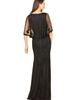LARA New York LARA New York Cape Sleeve V-Neck Beaded Gown - 2