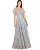 LARA New York LARA New York Cape Sleeve V-Neck Gown - 1