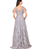 LARA New York LARA New York Cape Sleeve V-Neck Gown - 2