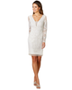 LARA New York LARA New York Carla Long Sleeve Beaded Lace Mini Dress - 1