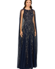 LARA New York LARA New York Elegant Beaded Dress with Long Cape - 1