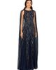 LARA New York LARA New York Elegant Beaded Dress with Long Cape - 4