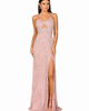 LARA New York LARA New York Embellished Gown with Slit And Low Back - 3