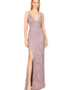 LARA New York LARA New York Embellished Gown with Slit And Spaghetti Straps - 1
