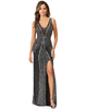 LARA New York LARA New York Embellished Long Dress with Thigh High Slit - 1