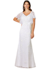 LARA New York LARA New York Greyson Beaded Flutter Sleeve Wedding Dress - 1