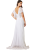 LARA New York LARA New York Greyson Beaded Flutter Sleeve Wedding Dress - 5