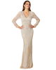 LARA New York LARA New York Haley Beaded Dress Nude/Ivory Bridal  - 1