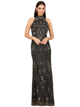 LARA New York LARA New York Halter Neck Beaded Dress