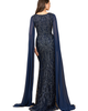 LARA New York LARA New York High Neck Gown with Chiffon Cape Sleeves - 2