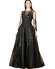 LARA New York LARA New York High Neck Sheer Long Sleeve Embellished Gown - 1