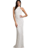 LARA New York LARA New York Lattice-Beaded Halter Neck Sheath Wedding Gown - 1