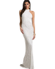LARA New York LARA New York Lattice-Beaded Halter Neck Sheath Wedding Gown - 3