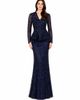 LARA New York LARA New York Long Sleeve Beaded Peplum Dress - 1