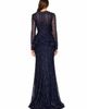 LARA New York LARA New York Long Sleeve Beaded Peplum Dress - 2