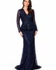 LARA New York LARA New York Long Sleeve Beaded Peplum Dress - 3