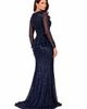 LARA New York LARA New York Long Sleeve Beaded Peplum Dress - 4