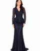 LARA New York LARA New York Long Sleeve Beaded Peplum Dress - 5