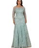 LARA New York LARA New York Long Sleeve Mermaid Beaded Gown - 1