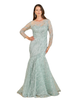 LARA New York LARA New York Long Sleeve Mermaid Beaded Gown - 2