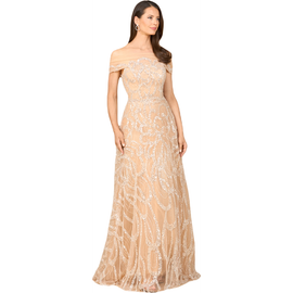 LARA New York LARA New York Off Shoulder A-line Gown