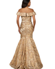 LARA New York LARA New York Off Shoulder Brocade Mermaid Gown - 2
