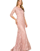LARA New York LARA New York Short Sleeve Lace Mermaid Gown - 1