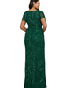 LARA New York LARA New York V-Neck, Short Sleeve Beaded Gown - 2