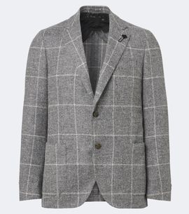 Lardini Lardini Checked alpaca and wool-blend blazer