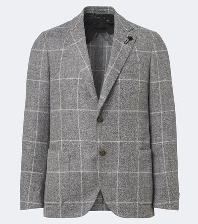 Lardini Lardini Checked alpaca and wool-blend blazer