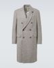 Lardini Lardini Herringbone double-breasted virgin wool coat - 1