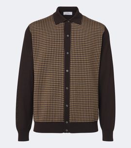 Lardini Lardini Houndstooth wool cardigan