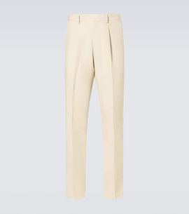 Lardini Lardini Linen, cotton, and silk straight pants