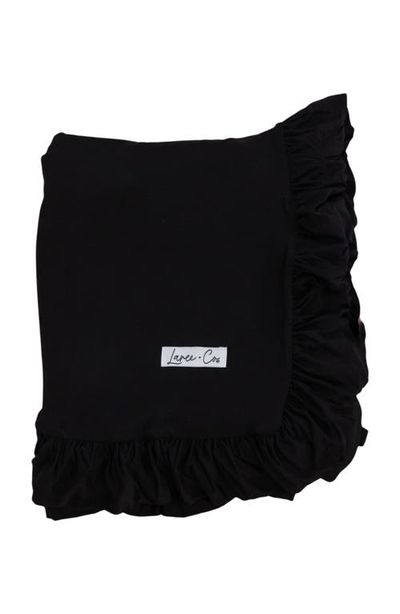 Laree + Co Laree + Co Allie Black Ruffle Toddler Blanket 