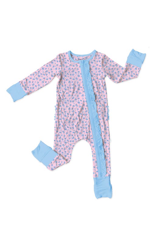 Laree + Co Laree + Co Lillian Leopard Ruffle Convertible Footie