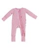 Laree + Co Laree + Co Lillian Pink Ruffle Convertible Footie  - 1