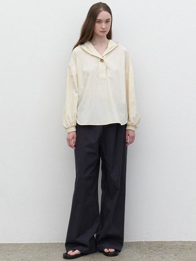 LARGO Hoody Blouse [Cream]