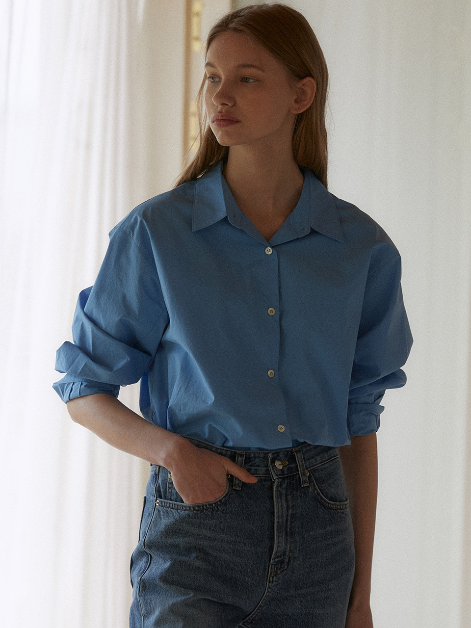 LARGO Loose Fit Shirt_Blue