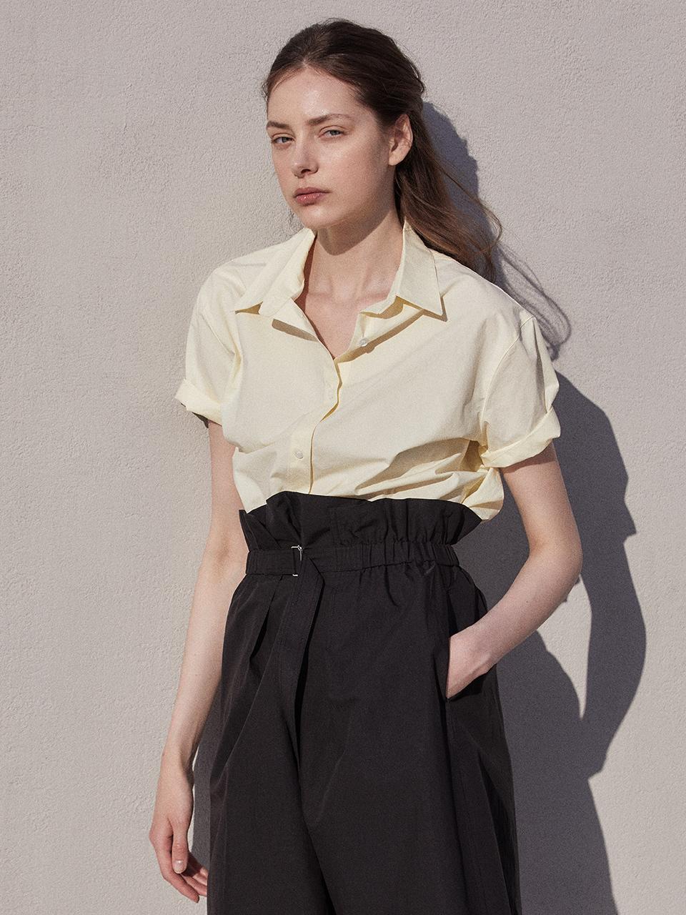 LARGO Loose Fit Short Sleeve Shirt_Yellow