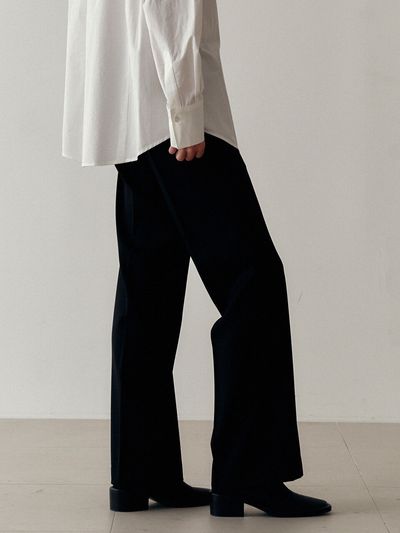 LARGO Pleats Pants_Black