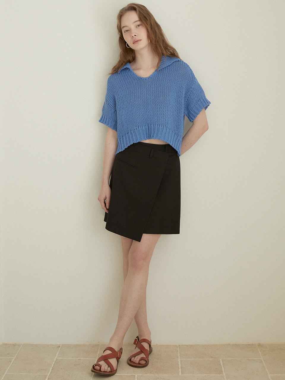 LARGO Polo Collar Sweater_Blue