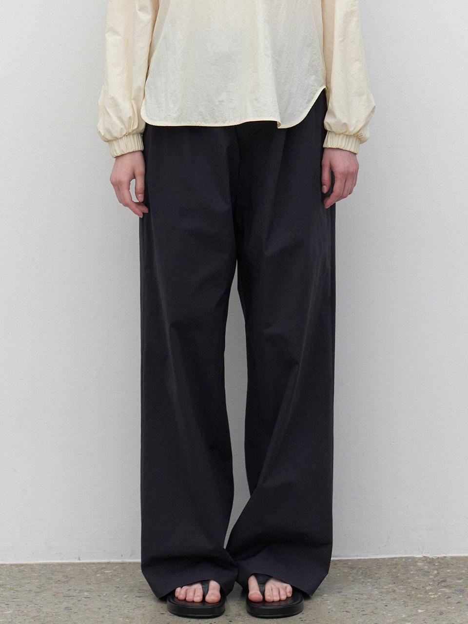 LARGO Wide Banding Pants [Charcoal]