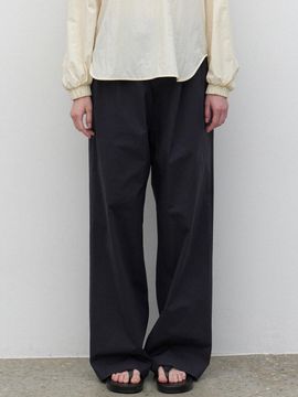 LARGO Wide Banding Pants [Charcoal]