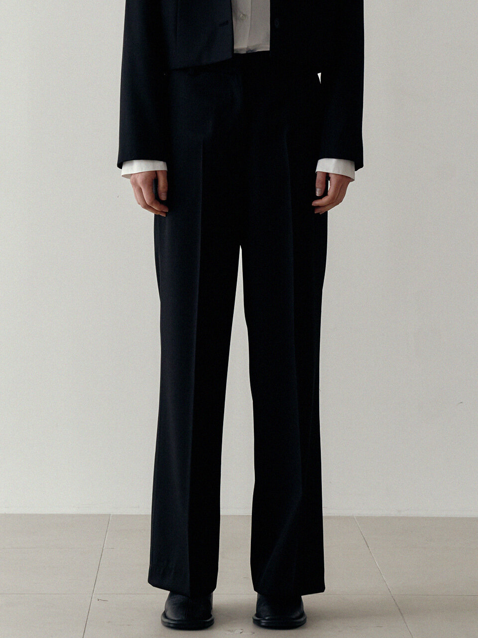 LARGO Wool Banding Pants_Black