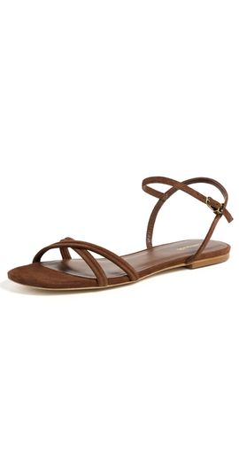 Larroudé Larroudé Annie Ankle Strap Sandals Burnt Umber
