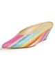 Larroudé Larroudé Rainbow Raffia Mules Rainbow Raffia - 1
