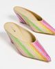 Larroudé Larroudé Rainbow Raffia Mules Rainbow Raffia - 5