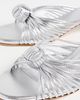 Larroudé Larroudé Valerie Mule Sandals Silver Metallic Leather - 6