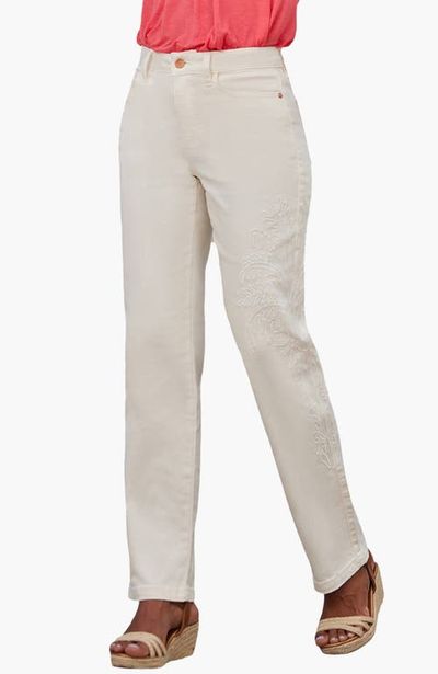 LASCANA LASCANA Embroidered Straight Leg Jeans