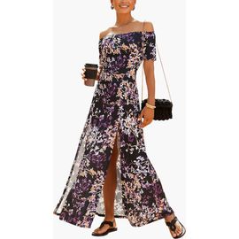 LASCANA LASCANA Floral Off Shoulder Maxi Dress